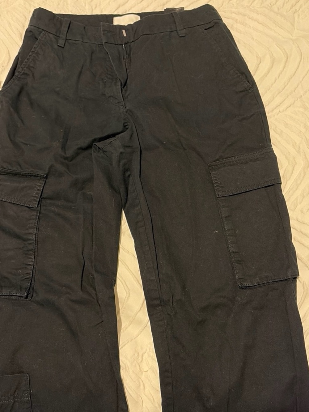 H&M Black Cargo Joggers with Utility Pockets